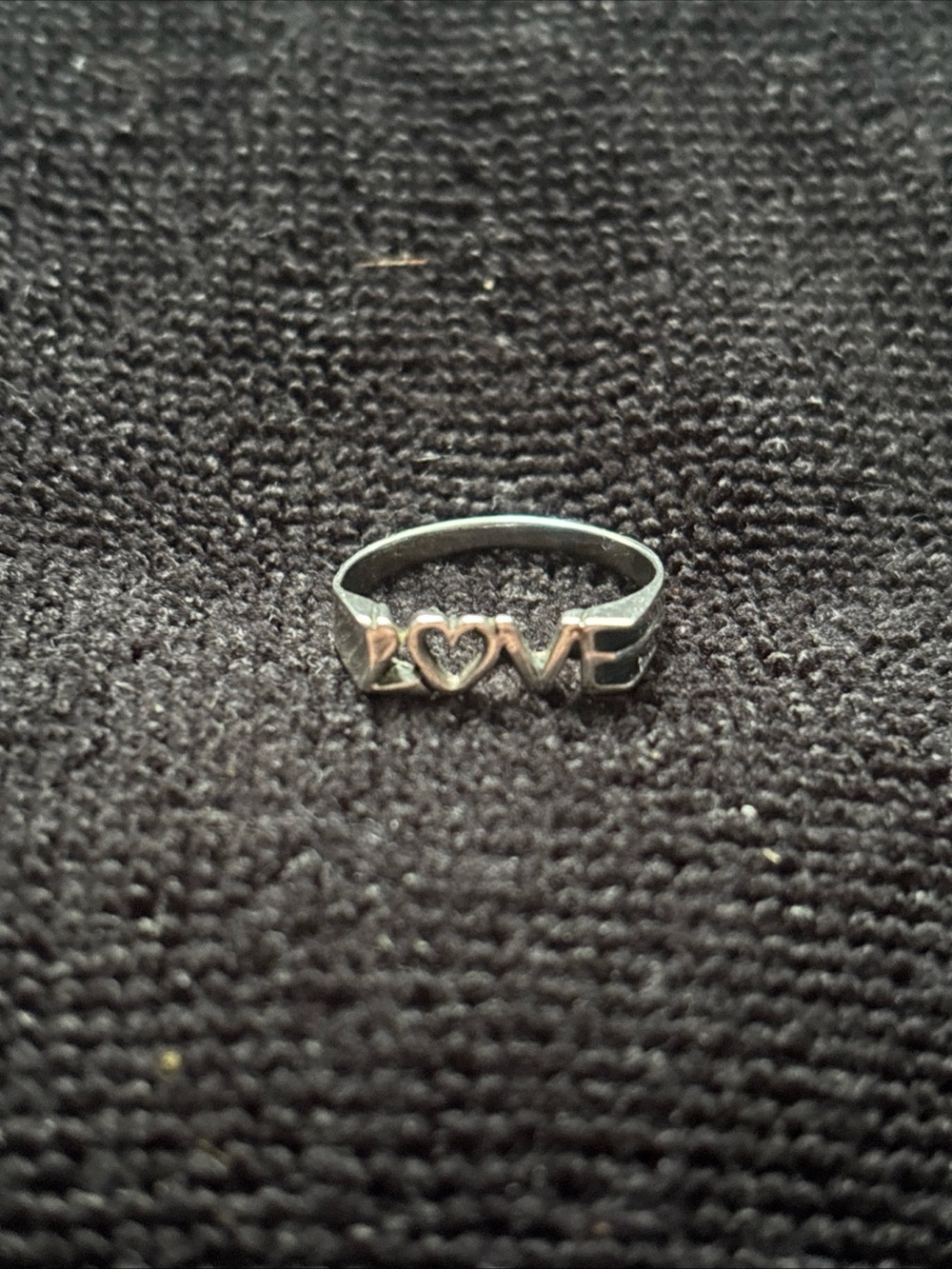 Sterling Silver/925 Vintage Love Ring Size 7